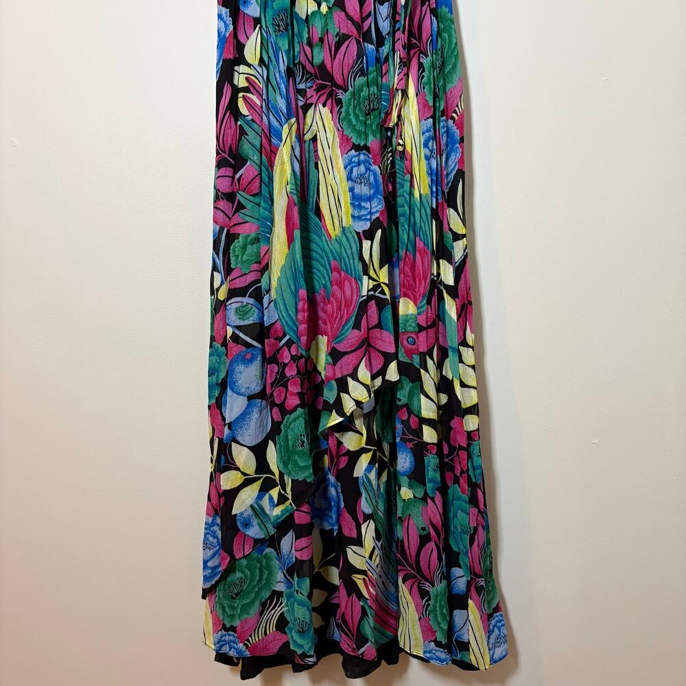 Maeve Anthropologie Boardwalk Maxi Dress 4P Floral Tropical Vacation Resort - Picture 11 of 13